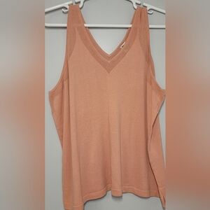Anne Kline Shell Tank Apricot Peach color XXL